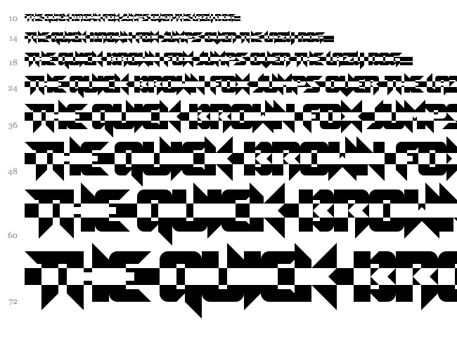 Toe the Line font waterfall